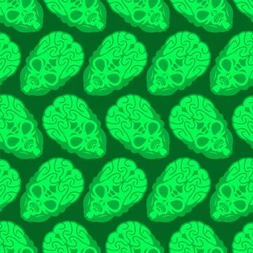 Scary Alien pattern seamless. Evil Alien Invader background. UFO angry gree.. イラスト素材