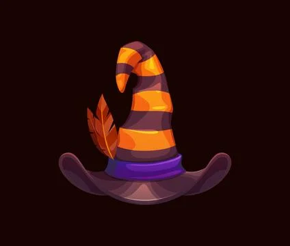 Scary and funny witch hat of Halloween character Stock Illustration