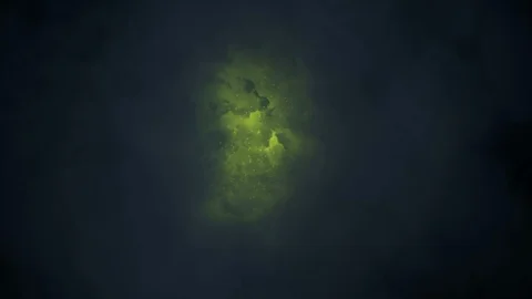 Scary and Spooky Light Above Clouds in a Middle of a Storm Stock Footage 101306829