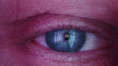 Scary and terrible human eye. The blue p... | Stock Video | Pond5