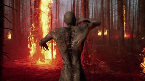 Scary attack of zombies in the end of the world 05 Stock Footage 230773034