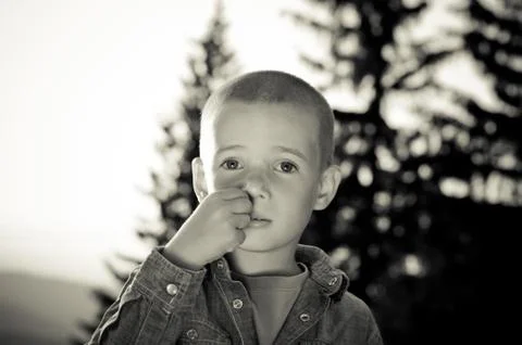 Scary boy Stock Photos
