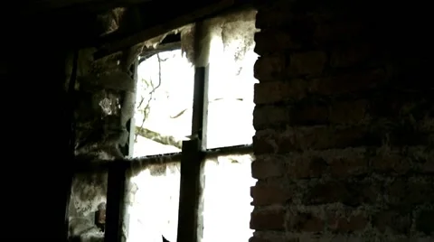 Scary Broken Window Video stock 53315975