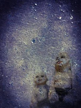 Scary children ghost doll Stock Illustration