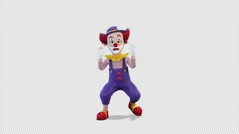 Scary clown walk 库存影片 166431464