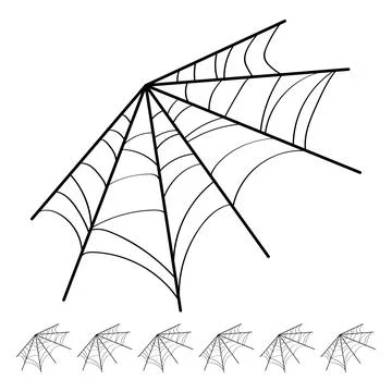 Scary cobweb cartoon vector graphic イラスト素材