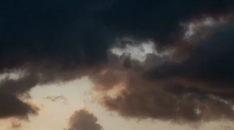 Scary dark cloud time lapse Stock Footage 672676