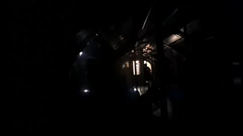 A scary dark train journey. Stock Footage 228034798