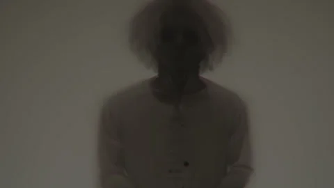 Scary demonic evil spooky figure of a person effects scene Stock Footage 242304752