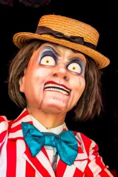 Scary doll face. Stock Photos