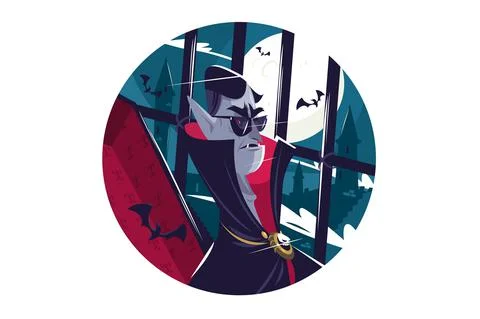 Scary dracula vampire Stock Illustration