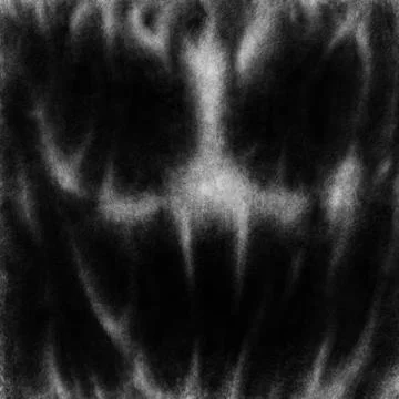 Scary evil ghost face with opened mouth. Stock Illustration