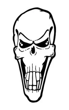 Scary evil skull Stock Illustration