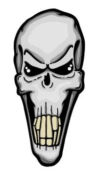Scary evil skull Stock Illustration