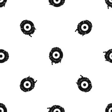 Scary eyeball pattern seamless black Stock Illustration