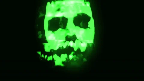 Scary face feedback paranormal dimension 1 Stock Footage 76341108