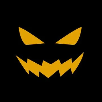 Scary face of halloween pumpkin Stock Illustration