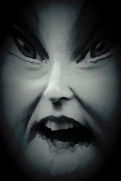 Scary face Stock Illustration