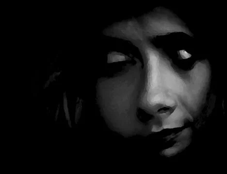 Scary face Stock Illustration