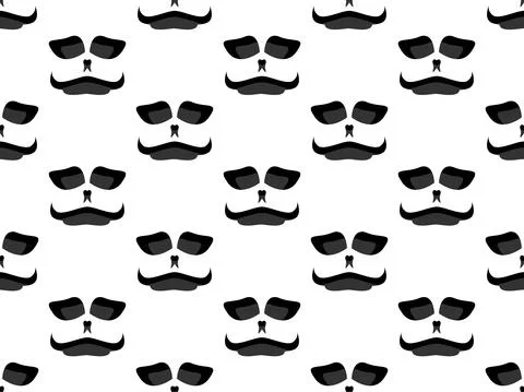 Scary face seamless pattern. Spooky halloween face with evil scary eyes Illustrazione stock
