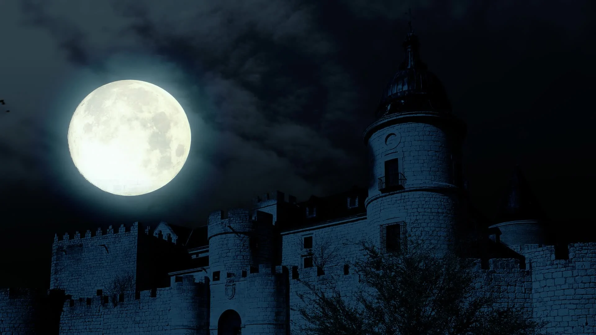 замок ночь небо луна бесплатно