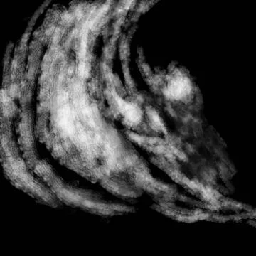 Scary ghost face in the darkness. Stock Illustration
