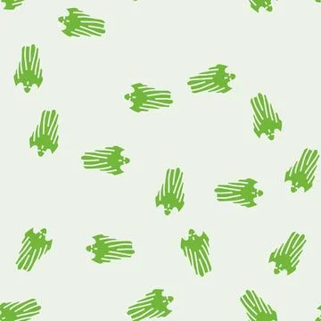 Scary ghost glyph seamless pattern Illustrazione stock