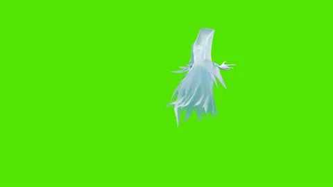 Scary Ghost Idle Side Green Screen Horror Halloween Monster 3D Rendering Ani Stock Footage 201000334