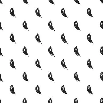 Scary ghost pattern seamless イラスト素材