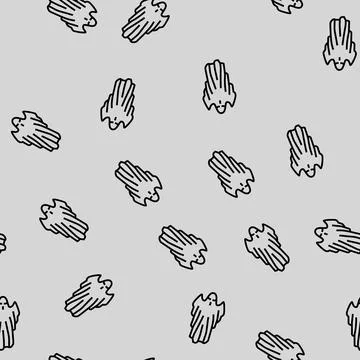 Scary ghost vector seamless pattern イラスト素材