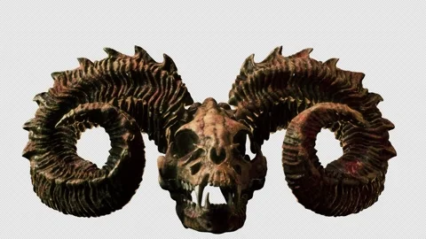 Scary Goat Skull VJ Loop Stock Footage 162138750