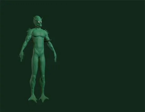 Scary Halloween 3D Render Character of a terrifying Halloween character Stock Illustration