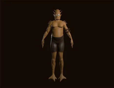 Scary Halloween 3D Render Character of a terrifying Halloween character Stock-Illustration