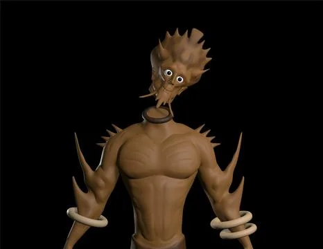 Scary Halloween 3D Render Character of a terrifying Halloween character Stock Illustration