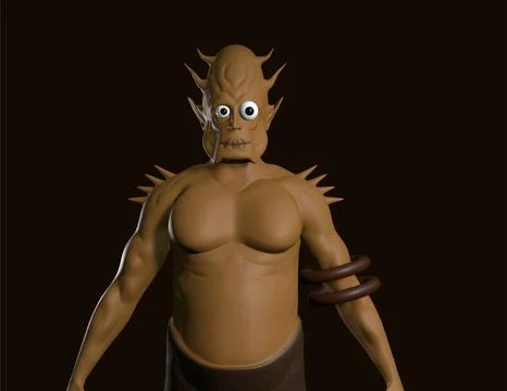 Scary Halloween 3D Render Character of a terrifying Halloween character Stock Illustration