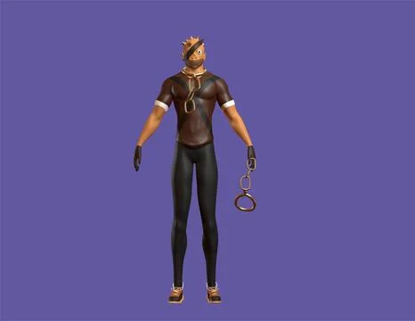 Scary Halloween 3D Render Character of a terrifying Halloween character Stock Illustration