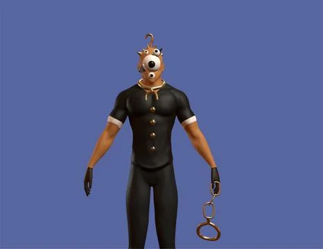 Scary Halloween 3D Render Character of a terrifying Halloween character Stock-Illustration