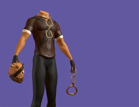 Scary Halloween 3D Render Character of a terrifying Halloween character Illustrazione stock