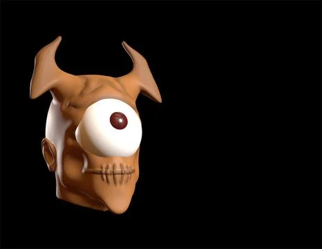 Scary Halloween 3D Render Character of a terrifying Halloween character Illustrazione stock