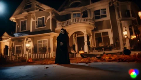A scary Halloween  Stock Footage 253760818