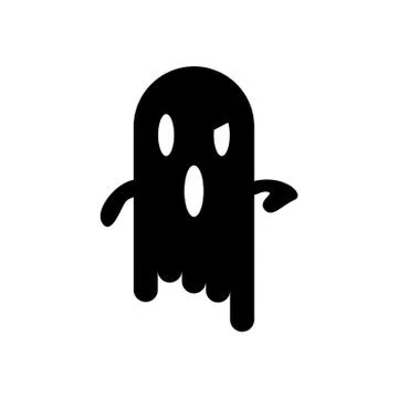 Scary Halloween Ghost Icon Vector Illustration Stock Illustration