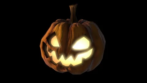 Scary halloween jack - loop rotation Stock Footage 118434337