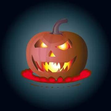 Scary Halloween pumpkin Stock Illustration