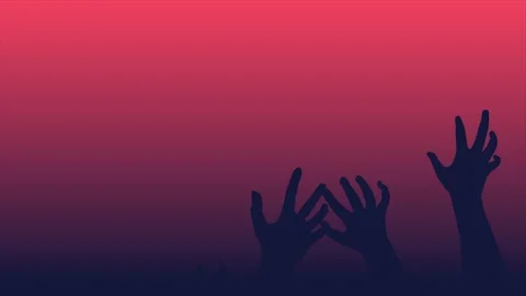 Scary hands from the darkness. Animation 2D Stock Footage 304752352