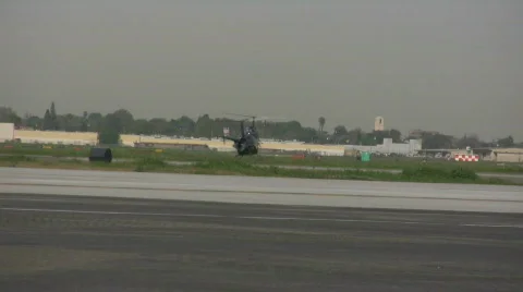 Scary Helicopter Pilot Training 2 CR Stock Footage 339687