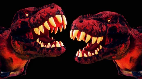 Scary Hell Dinosaur Vj Loop Stock Footage 125587518