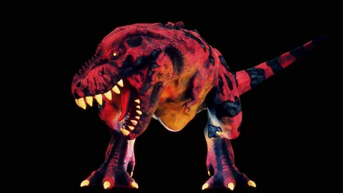 Scary Hell Dinosaur Vj Loop Stock Footage 125688532