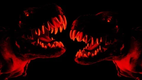 Scary Hell Dinosaur Vj Loop Stock Footage 126014470