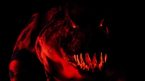 Scary Hell Dinosaur Vj Loop Vidéo 126164702