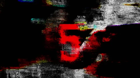 Scary Horrible Countdown from 10 to 1 Stock Footage 125895547